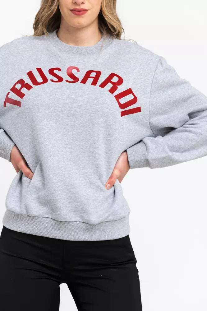 Trussardi Grey Cotton Sweater for Women