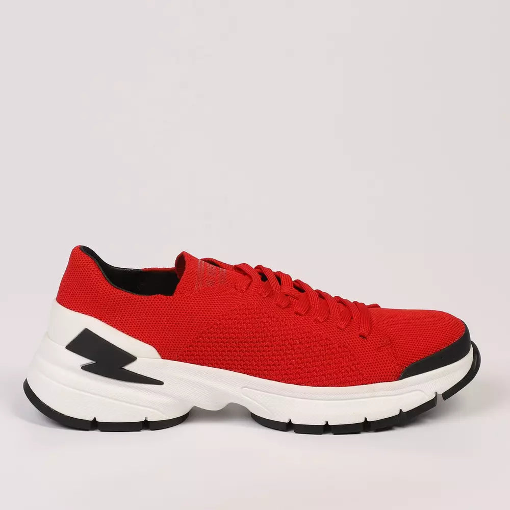 Neil Barrett Red Textile Men's Sneakers