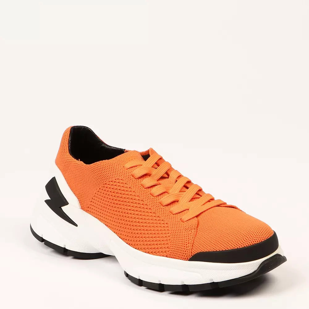 Neil Barrett Orange Textile Men's Sneakers