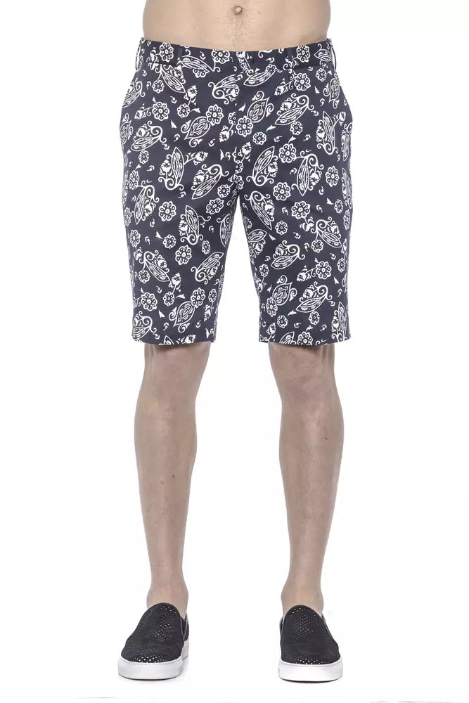 PT Torino Blue Cotton Men's Bermuda Shorts