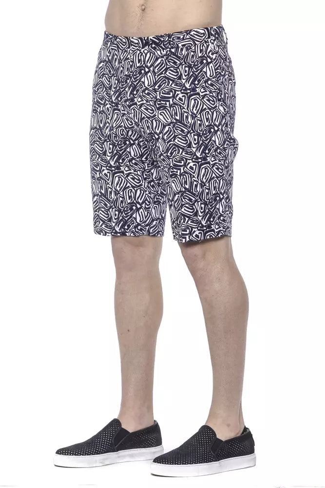 PT Torino Blue Cotton Men's Bermuda Shorts