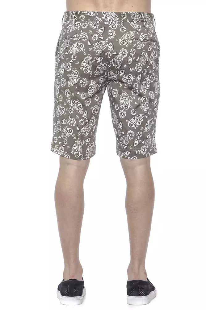 PT Torino Green Cotton Men's Bermuda Shorts