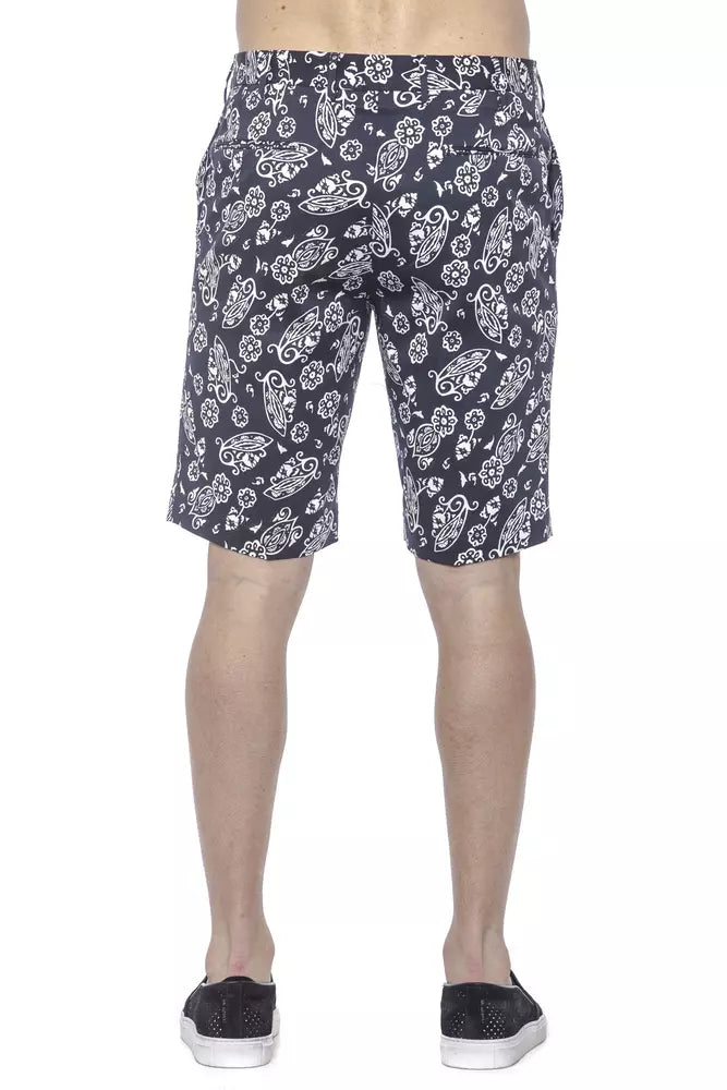 PT Torino Blue Cotton Men's Bermuda Shorts