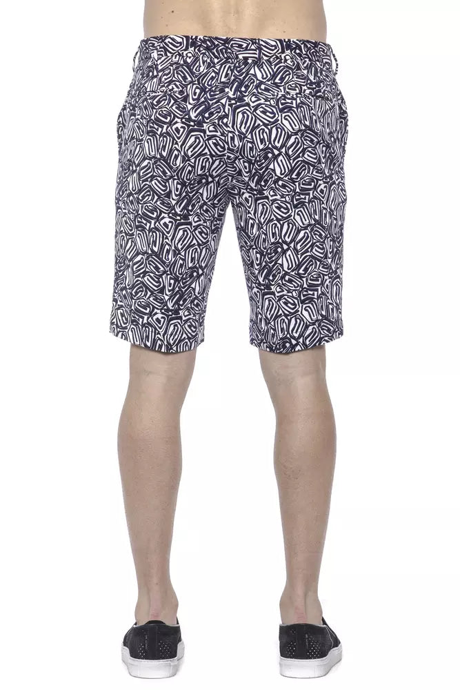 PT Torino Blue Cotton Men's Bermuda Shorts