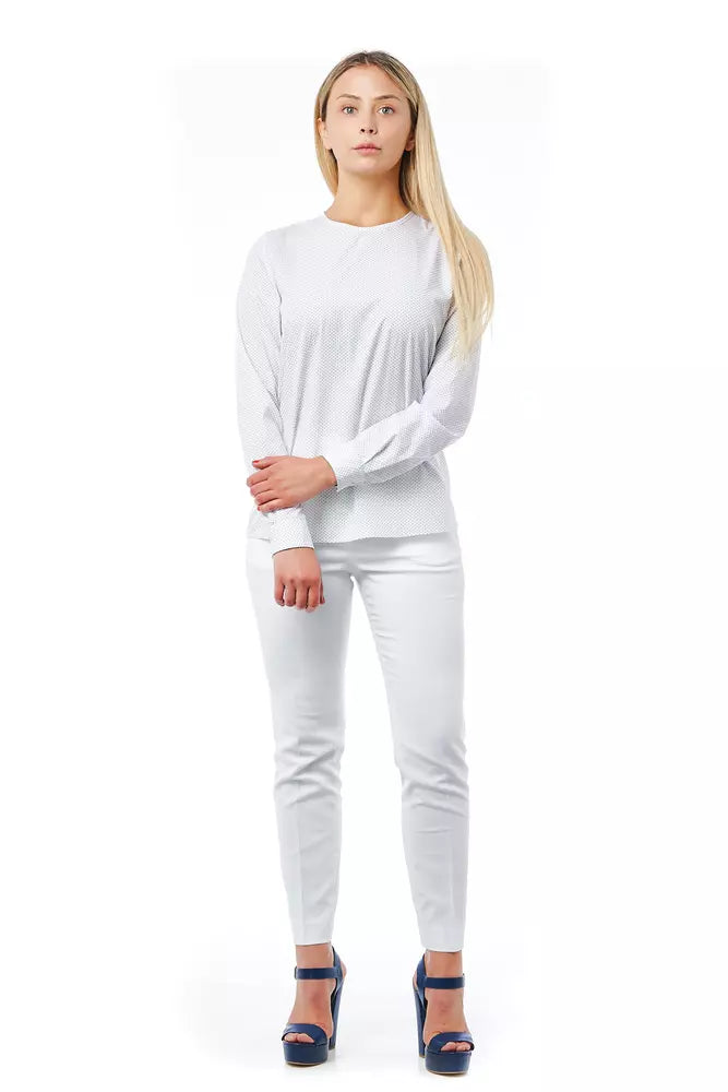 Bagutta Weiße Baumwolle Frauen Bluse