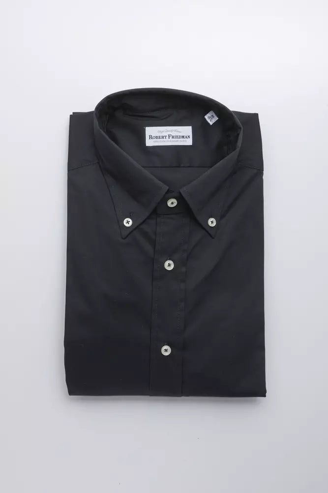 Robert Friedman Black Cotton Shirt for Men