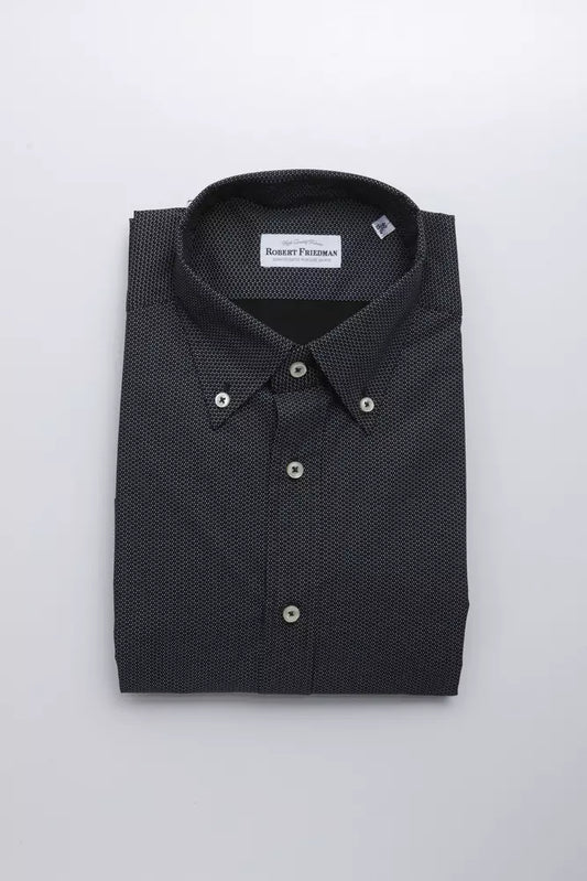 Robert Friedman Black Cotton Shirt for Men