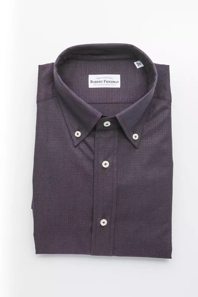 Robert Friedman Black Cotton Shirt for Men