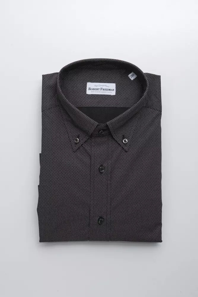 Robert Friedman Black Cotton Shirt for Men