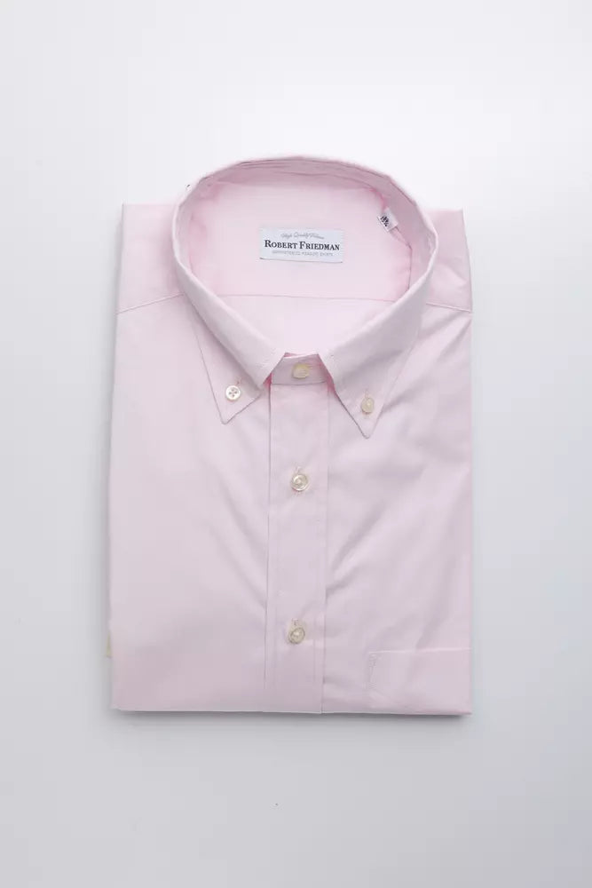 Robert Friedman Pink Cotton Shirt for Men