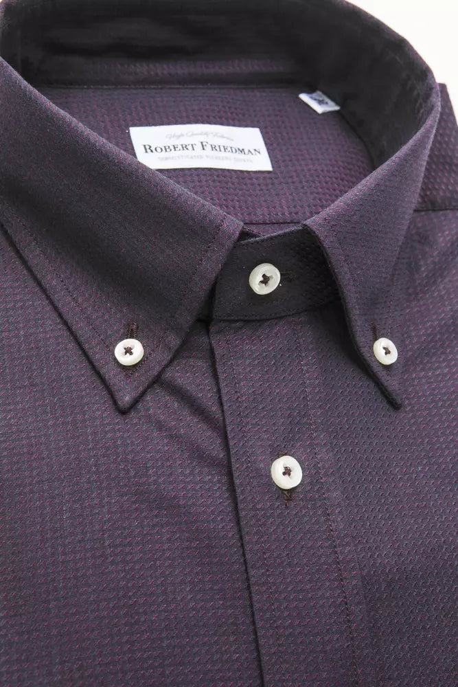 Robert Friedman Black Cotton Shirt for Men