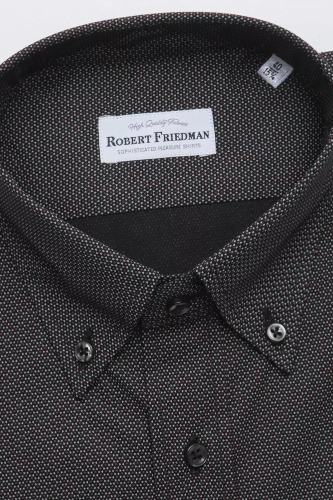 Robert Friedman Black Cotton Shirt for Men