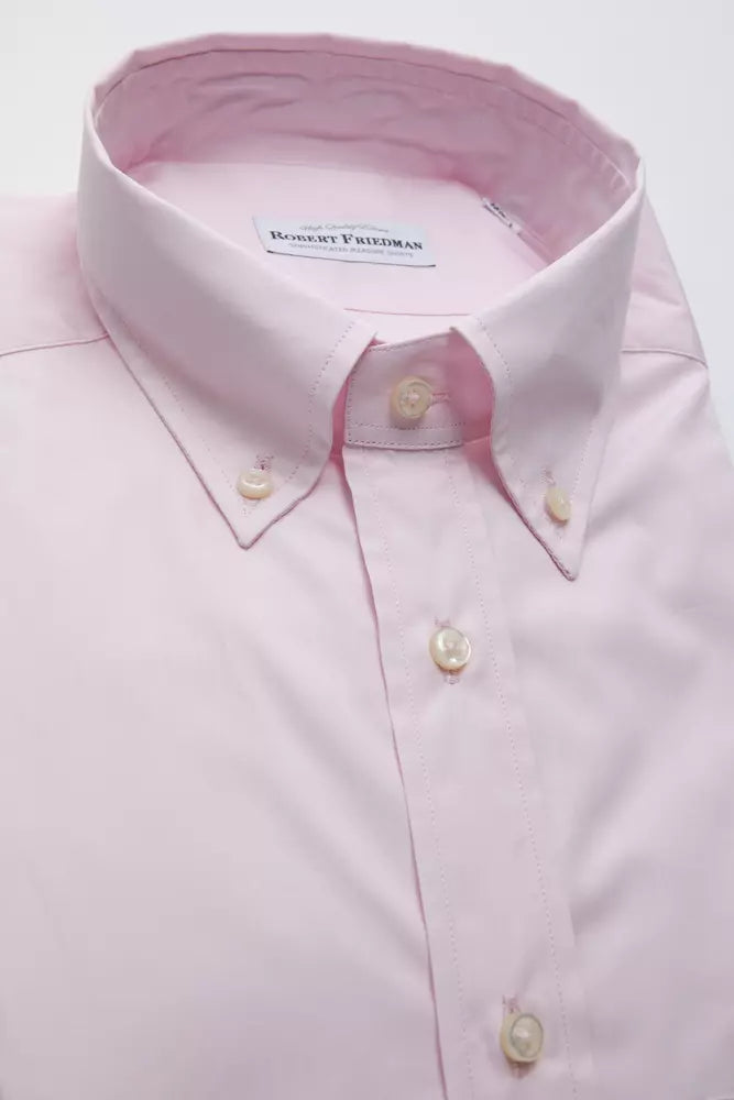 Robert Friedman Pink Cotton Shirt for Men