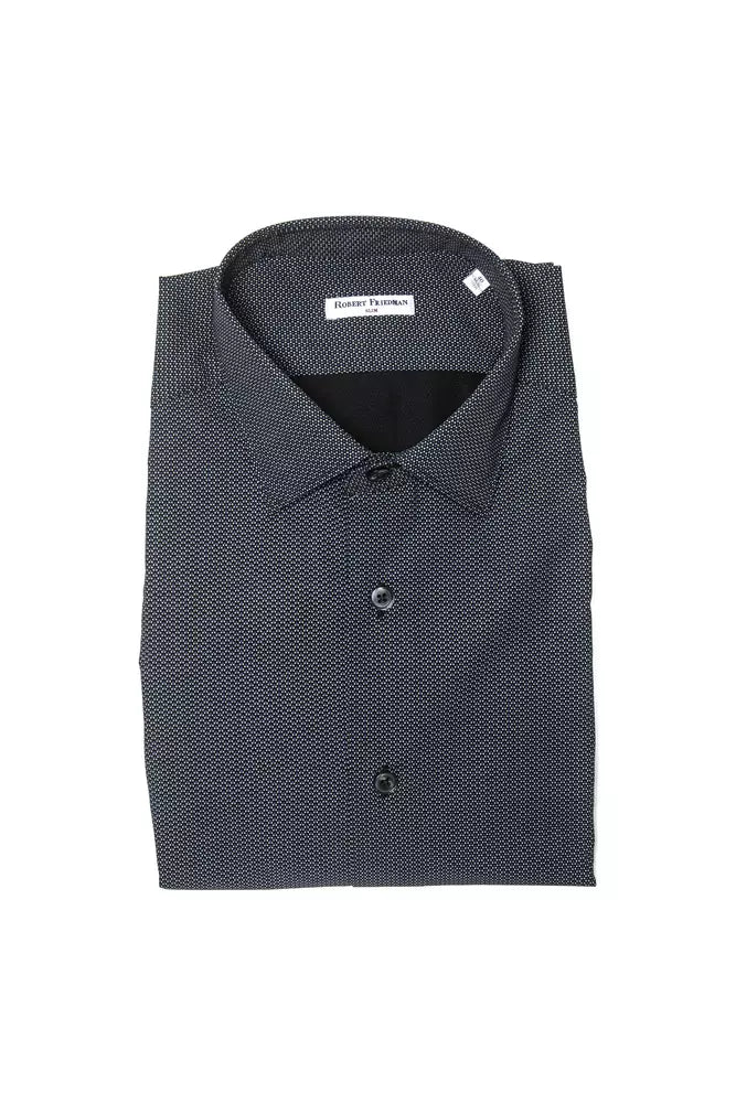 Robert Friedman Black Cotton Shirt for Men