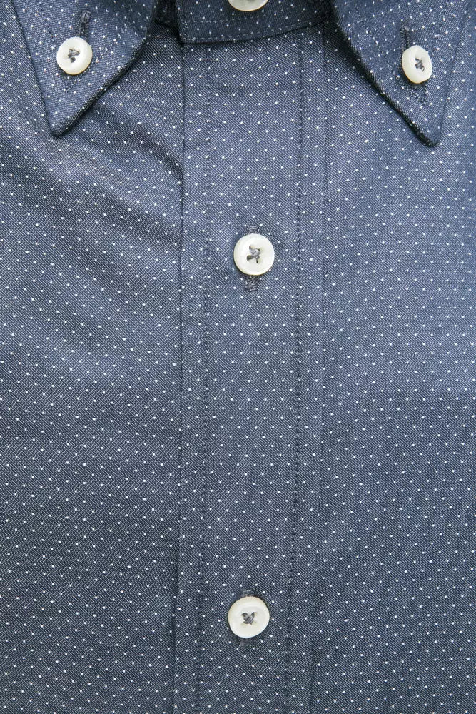 Robert Friedman Blue Cotton Shirt for Men