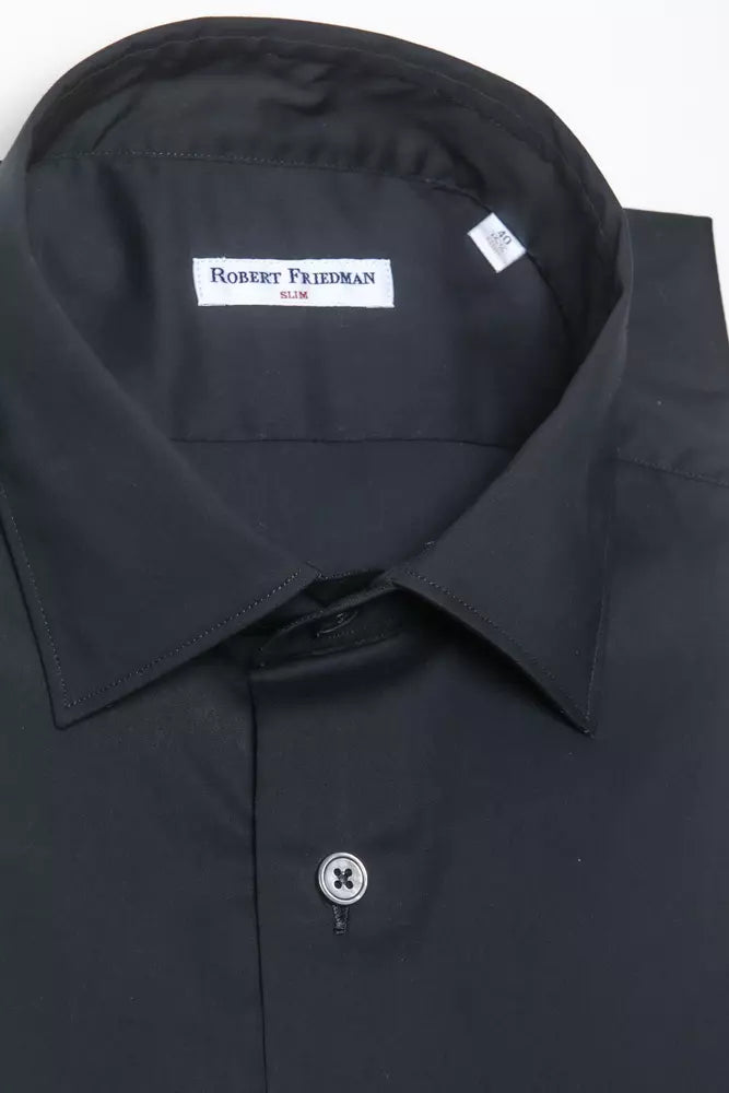 Robert Friedman Black Cotton Shirt for Men