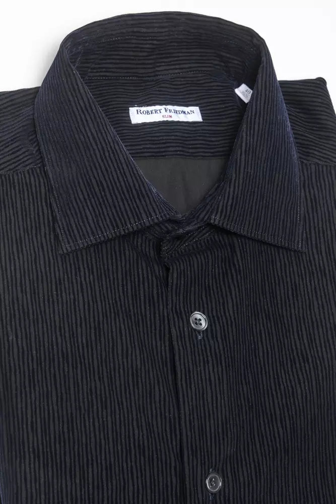 Robert Friedman Black Cotton Shirt for Men