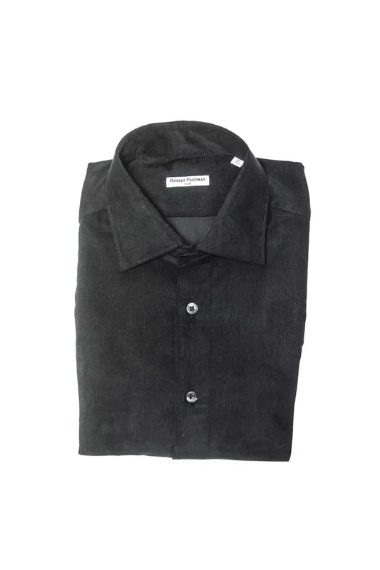 Robert Friedman Black Cotton Shirt for Men