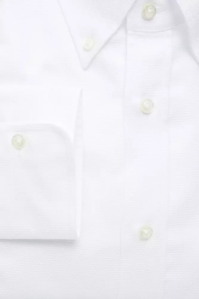 Robert Friedman Men's White Cotton Shirt