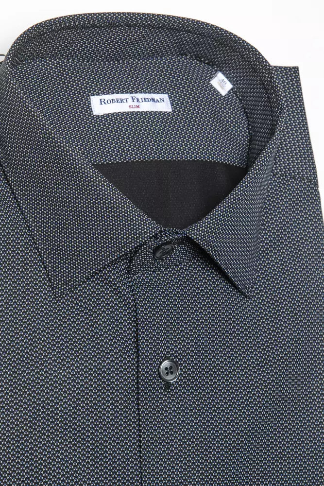 Robert Friedman Black Cotton Shirt for Men