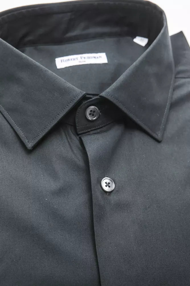 Robert Friedman Black Cotton Shirt for Men