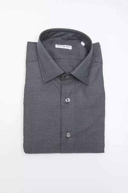 Robert Friedman Black Cotton Shirt for Men