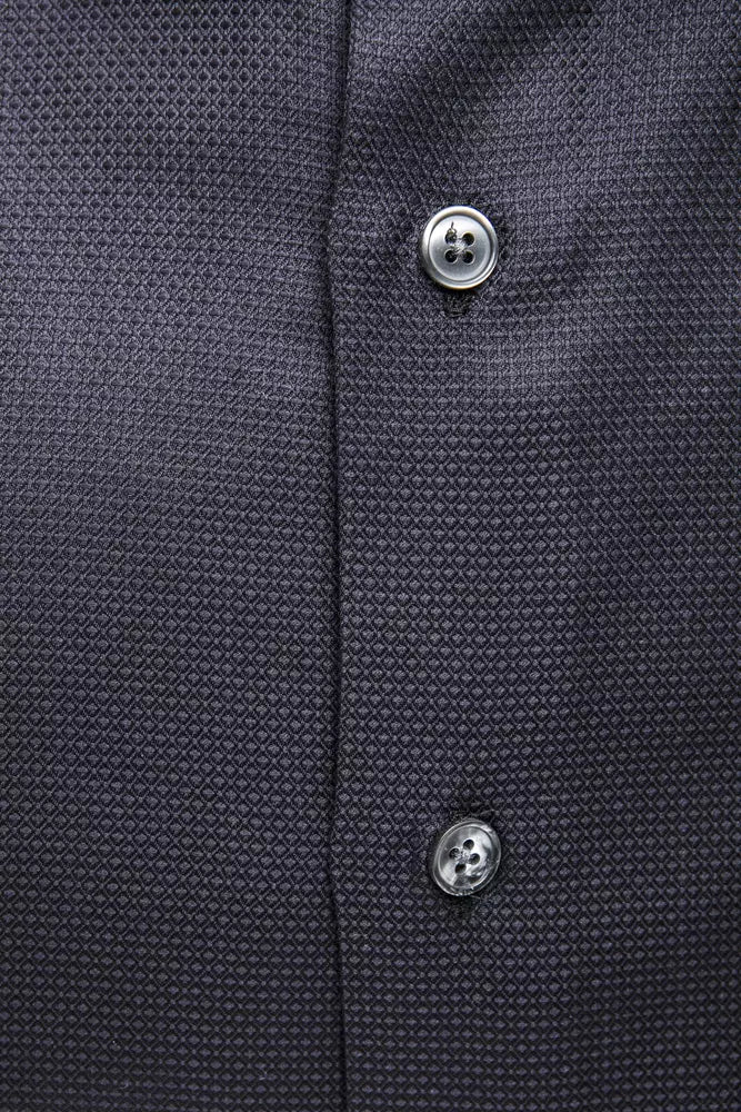 Robert Friedman Slim Blue Cotton Shirt for Men