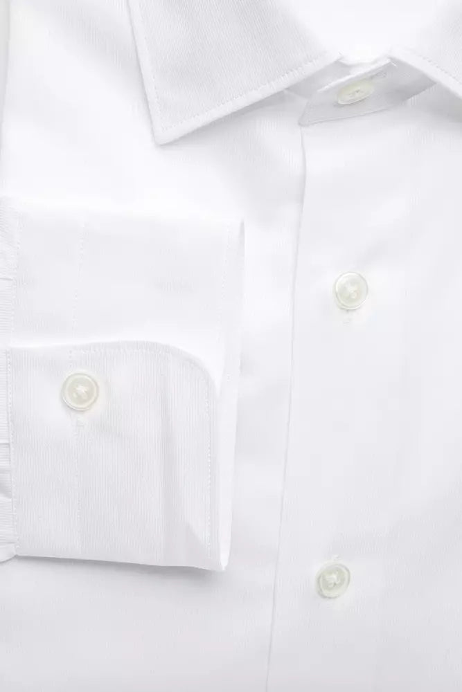 Robert Friedman Men's White Cotton Shirt