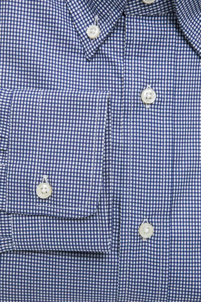 Robert Friedman Blue Cotton Shirt for Men