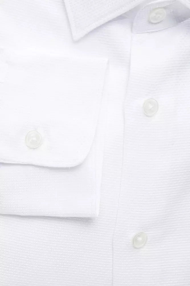 Robert Friedman Men's White Cotton Shirt