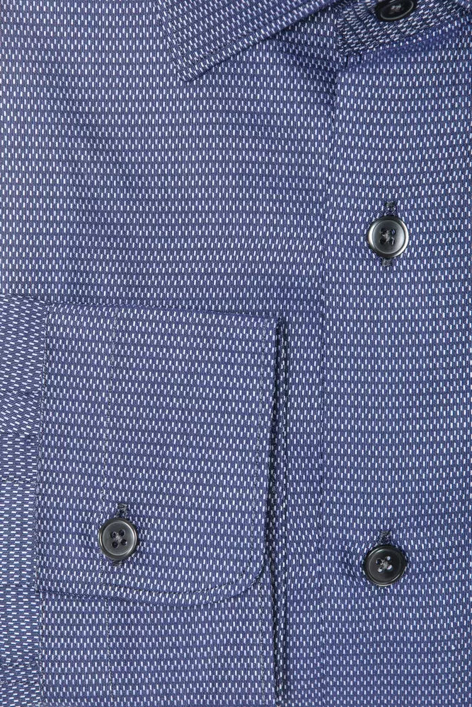 Robert Friedman Blue Cotton Shirt for Men