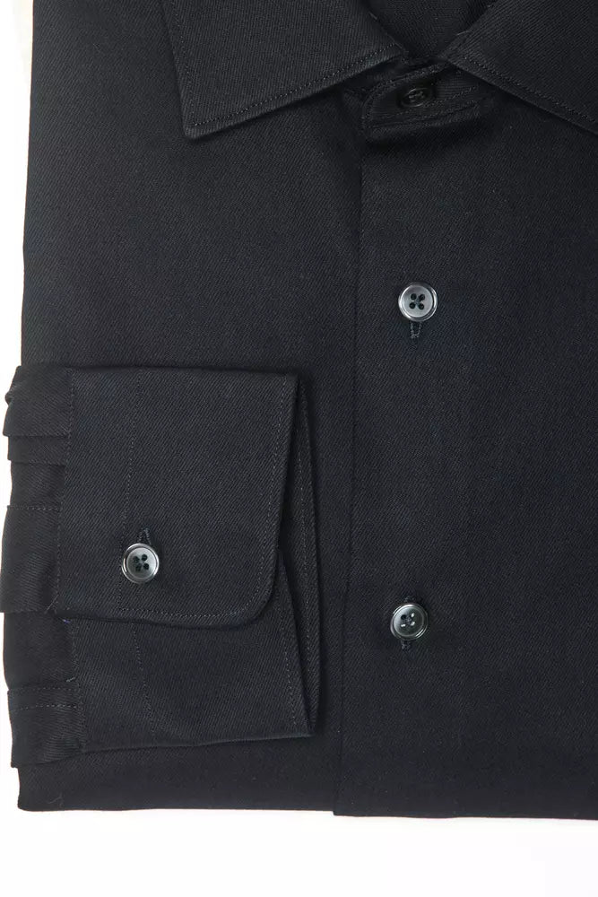 Robert Friedman Black Cotton Shirt for Men