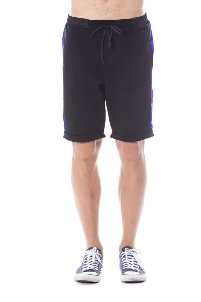 Verri Black Cotton Shorts for Men