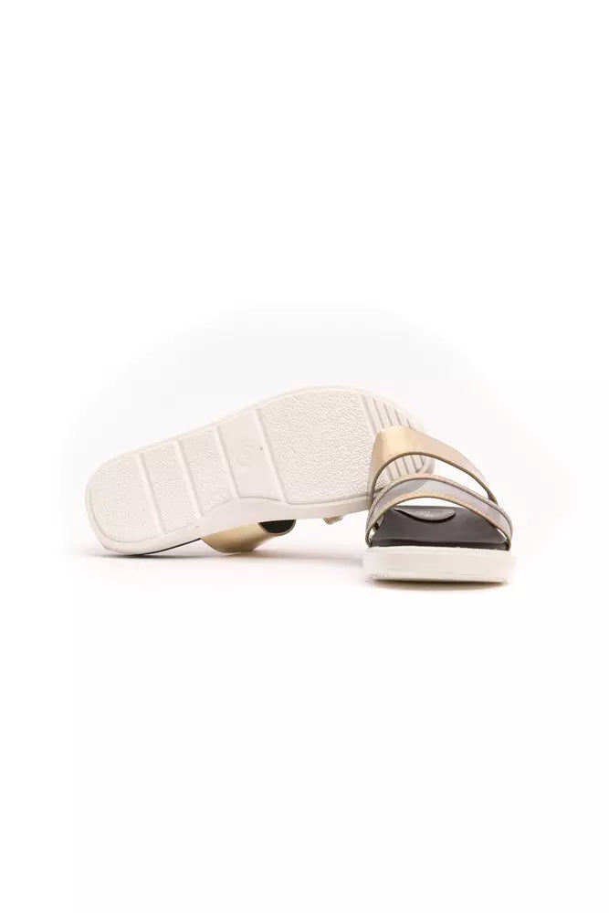 Péché Originel Gold Polyethylene Women's Sandal