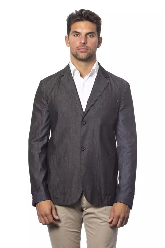 Verri Gray Cotton Blazer for Men