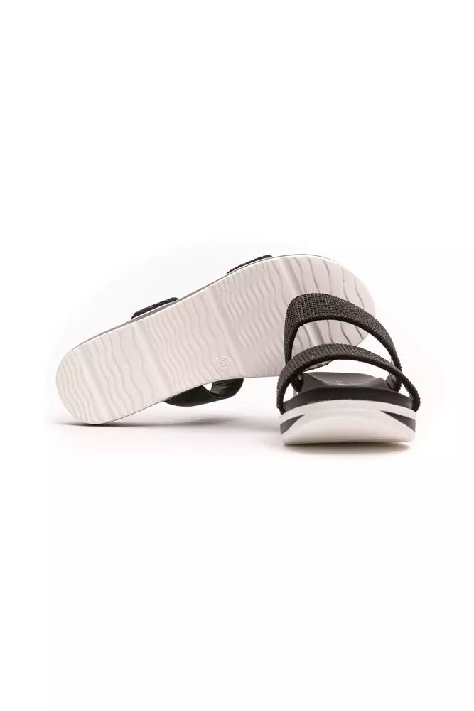 Péché Originel Black Textile Women's Sandal