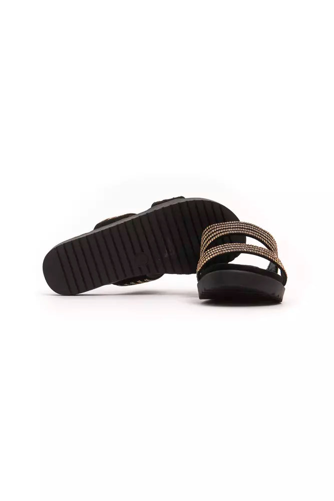 Péché Originel Gold Textile Women's Sandal