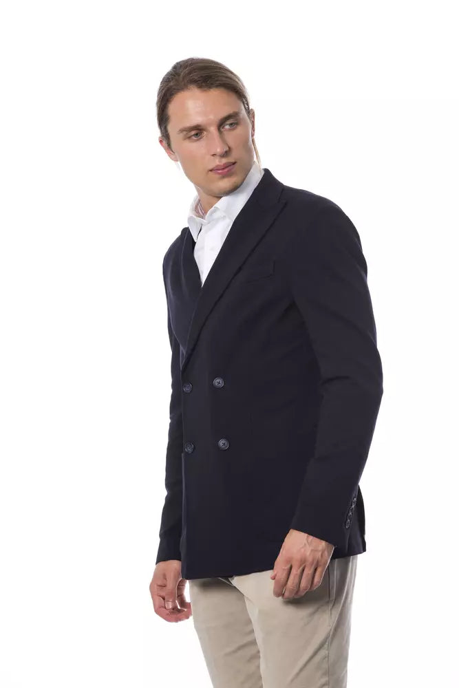 Verri Blue Viscose Blazer for Men