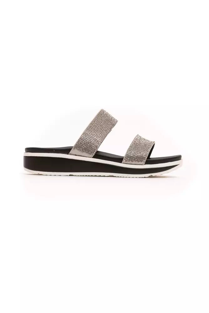 Péché Originel Silver Textile Women's Sandal