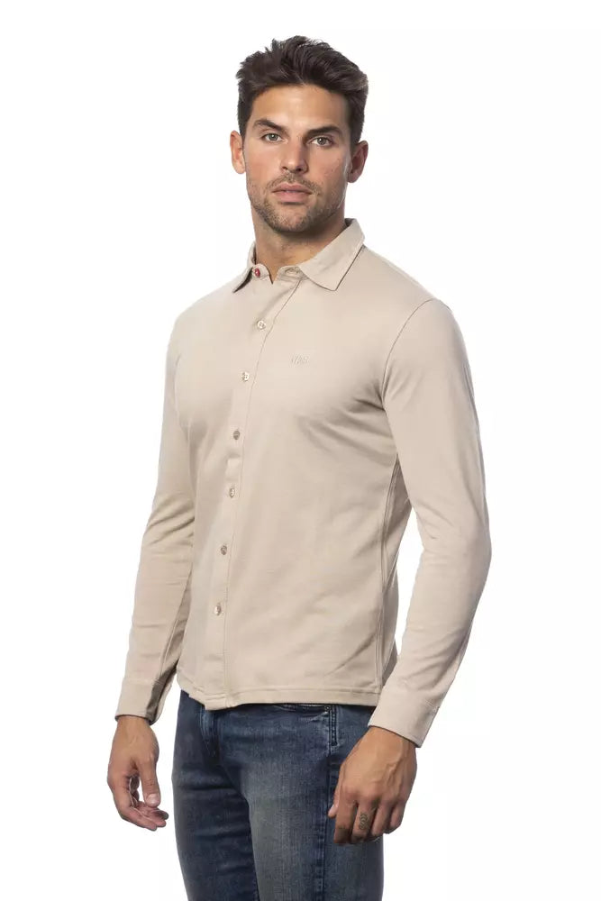 Verri Beige Cotton Men's Shirt