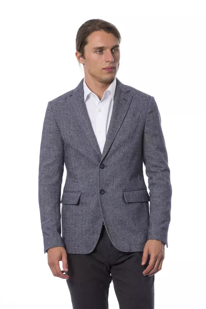 Verri Blue Polyester Men's Blazer