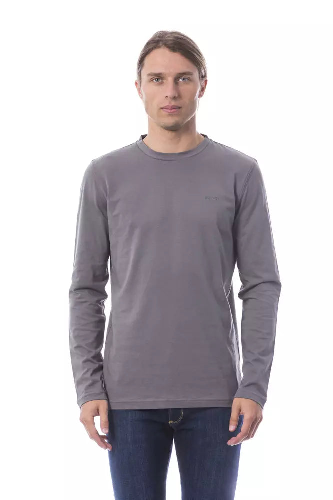 Verri Gray Cotton T-Shirt for Men