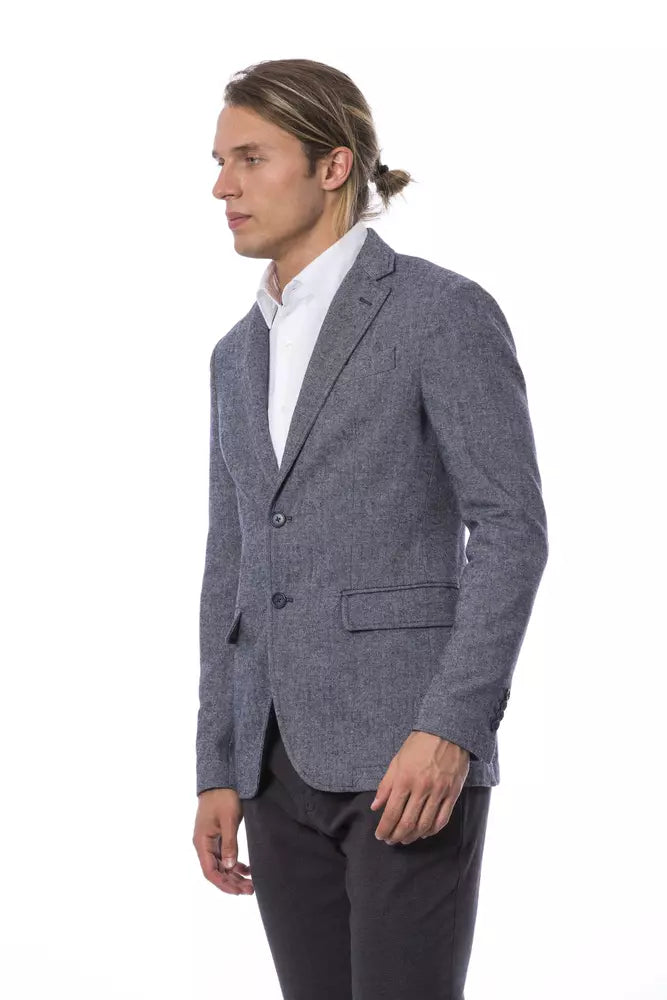 Verri Blue Polyester Men's Blazer