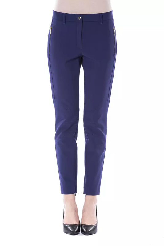 BYBLOS Blue Polyester Women's Pants