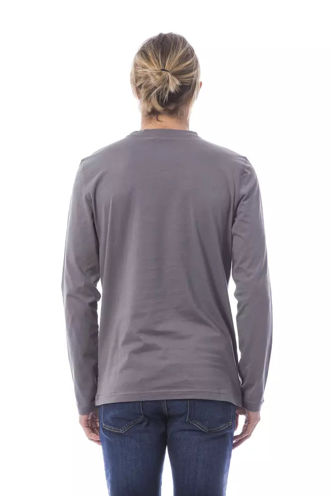 Verri Gray Cotton T-Shirt for Men