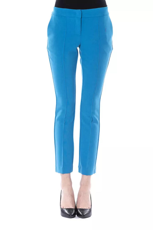 BYBLOS Light Blue Polyester Women's Pants