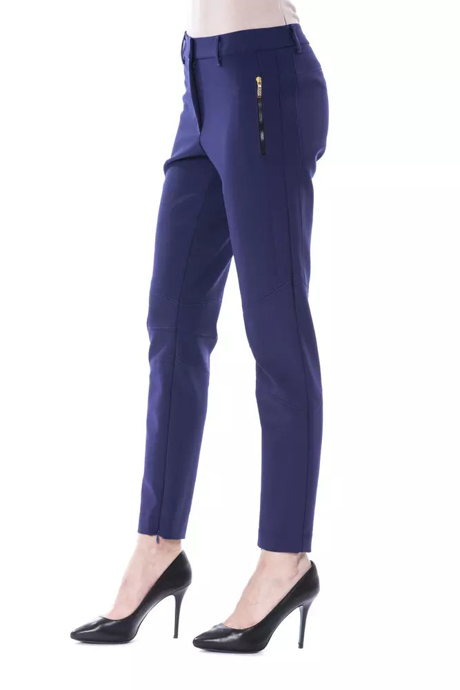 BYBLOS Blue Polyester Women's Pants