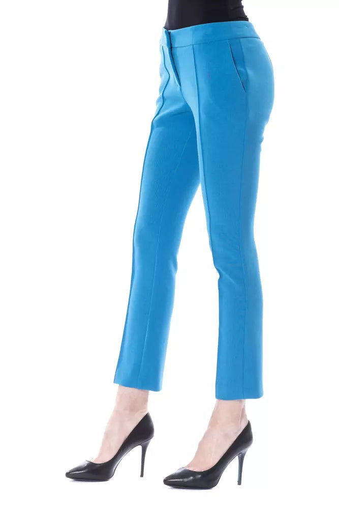 BYBLOS Light Blue Polyester Women's Pants