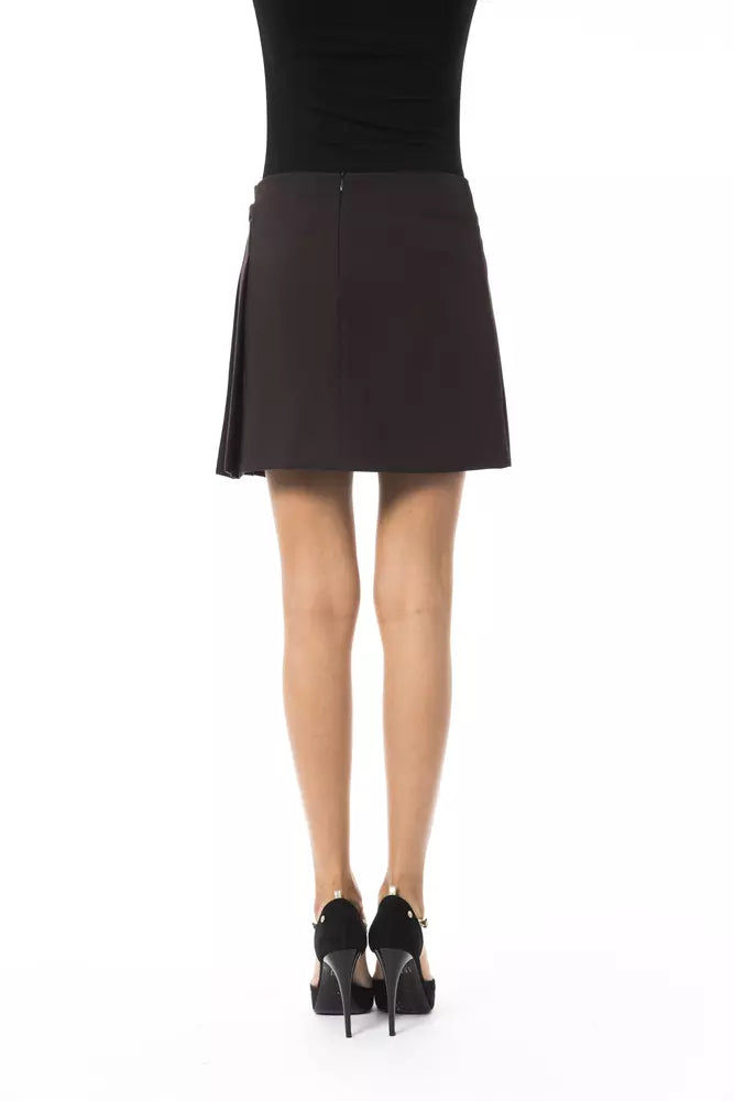 BYBLOS Brown Polyester Women's Skirt