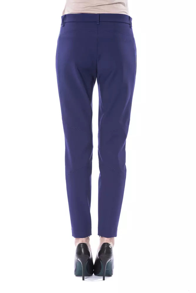 BYBLOS Blue Polyester Women's Pants